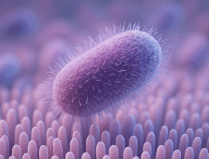Akkermansia muciniphila living in the gut lining